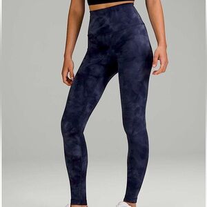 Lululemon Diamond Dye Navy Blue Align Leggings 25”